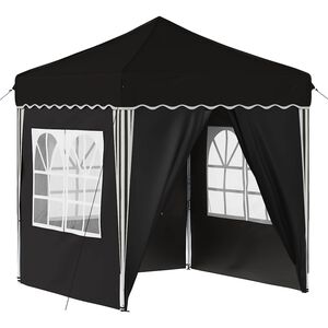 vidaXL Rastezljivi &scaron;ator za zabave 195 x 195 x 245 cm Crna