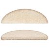 vidaXL Prostirke za stepenice 15 kom 56x17x3 cm krem poluokrugle
