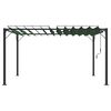 vidaXL Gazebo s krovom s roletnom Zelena 3 x 4 x 2,14 m