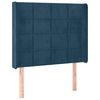vidaXL Uzglavlje s u&scaron;ima tamnoplavo 83x16x118/128 cm bar&scaron;unasto