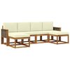 vidaXL Set vanjskih sofa s jastukom 6 pcs Prirodna i krem Poliester