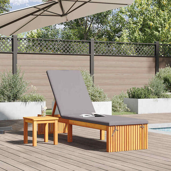 vidaXL Ležaljka Prirodna nafta 200 x 55 x 94 cm Čvrsto drvo akacije