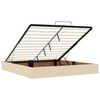 vidaXL Otomanski krevet s madracem i LED krem 180x200cm od tkanine