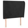 vidaXL Uzglavlje s u&scaron;ima crno 103x23x118/128 cm bar&scaron;unasto