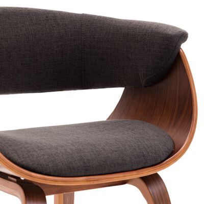 vidaXL Blagovaonska stolica siva od savijenog drva i tkanine