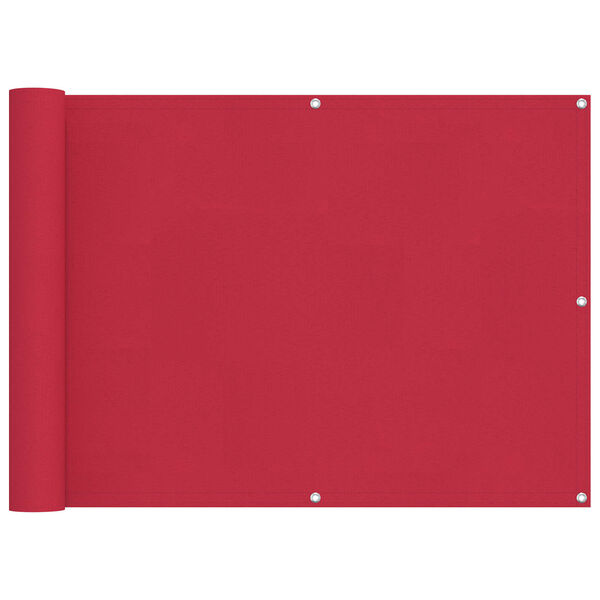 vidaXL Balcony ekran Tamno crvena 75 x 500 cm