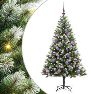 vidaXL Umjetno Božićno drvce s pokrivačem snijega 150 LED lampica