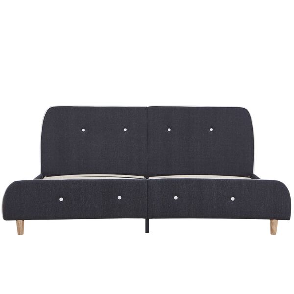 vidaXL Okvir kreveta bez madraca Tamno siva tkanina 150x200 cm