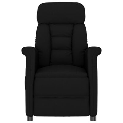 vidaXL Masažna fotelja od umjetne brušene kože crna
