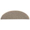 vidaXL Prostirke za stepenice 15 kom 56x17x3 cm smeđe poluokrugle