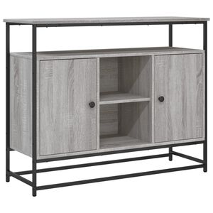 vidaXL Komoda siva boja hrasta 100x35x80 cm od konstruiranog drva