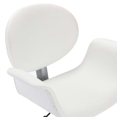 vidaXL Okretne blagovaonske stolice 4 kom bijele od umjetne kože