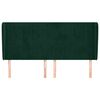 vidaXL Uzglavlje s u&scaron;ima tamnozeleno 203x23x118/128 cm bar&scaron;unasto