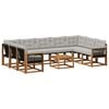 vidaXL Set vanjskih sofa 10 kom. Prirodna i Svjetlosiva