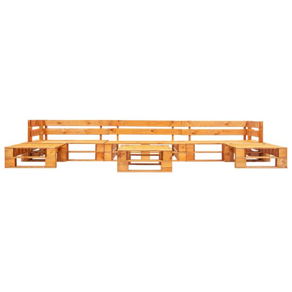 vidaXL 6-dijelna vrtna garnitura od paleta smeđa boja meda drvena