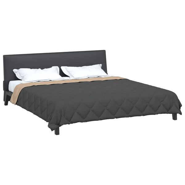 vidaXL Ljetni pokrivač Antracit i taupe 200 x 200 cm Mikrovlakna