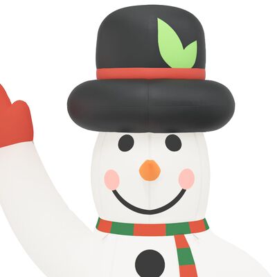 vidaXL Božićni snjegović na napuhavanje s LED svjetlima 1000 cm