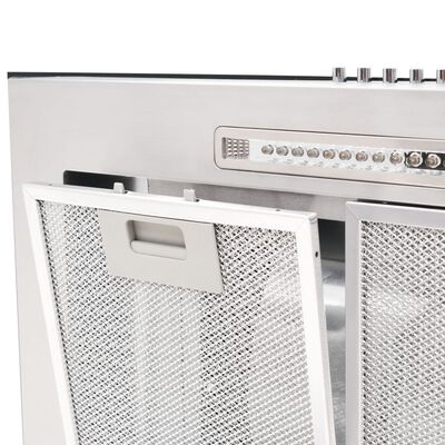 vidaXL Zidna kuhinjska napa 90 cm od nehrđajućeg čelika 756 m³/h LED