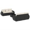 vidaXL 7-dijelni set vrtnih sofa od poliratana s jastucima crni