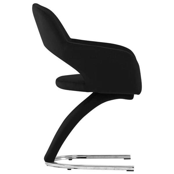 vidaXL Blagovaonske stolice 2 kom crne bar&scaron;unaste