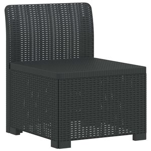 vidaXL Fotelja za jedan Vrtna Sofe Izgled Ratan PP Antracit