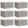 vidaXL Kutija za spremanje 6 kom. Netkana tkanina 50 x 30 x 25 cm Siva