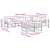 vidaXL Set vanjskih sofa s jastukom 8 pcs Prirodna i krem