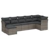 vidaXL 7-dijelni set vrtnih sofa sivi od poliratana