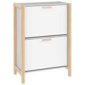 vidaXL Ormarić za cipele bijeli 57,5x33x80 cm od konstruiranog drva
