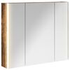 vidaXL Kupaonski ormar s ogledalom Dimljeni hrast 83,5 x 15,5 x 70 cm