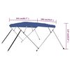 vidaXL Tenda bimini s 4 luka plava 243 x 180 x 137 cm