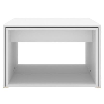 vidaXL 3-dijelni set uklapajućih stolića bijeli 60 x 60 x 38 cm drveni