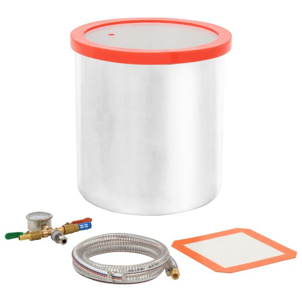 vidaXL Vakuumska komora od nehrđajućeg čelika 18,9 L