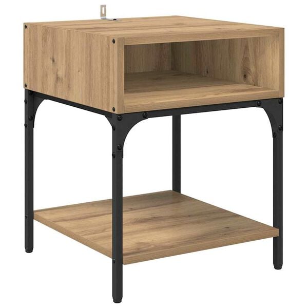 vidaXL Noćni ormarić Umjetnički hrast 40 x 40 x 50 cm