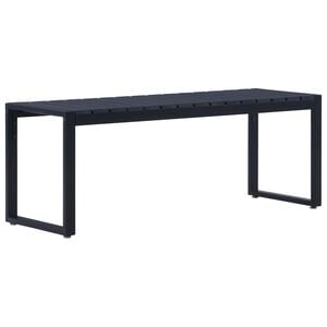 vidaXL Vrtna klupa od PS ploče 120,5 cm crna
