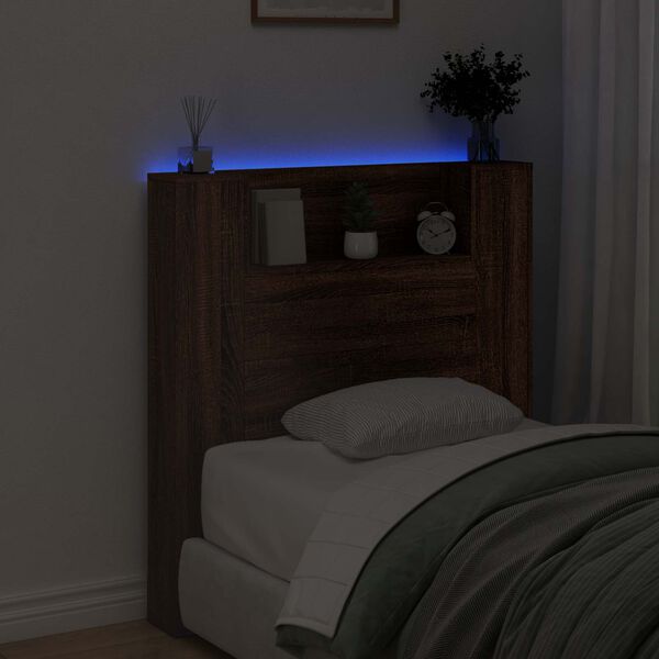 vidaXL Uzglavlje Smeđi hrast 100 x 16,5 x 103,5 cm Konstruirano drvo