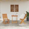 vidaXL Sklopivi bistro set 3 pcs Smeđa Čvrsto drvo akacije
