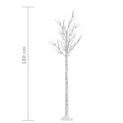 vidaXL Božićno drvce 180 LED žarulja 1,8 m hladne bijele izgled vrbe