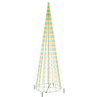 vidaXL Stožasto božićno drvce šareno s 1134 LED žarulje 230 x 800 cm