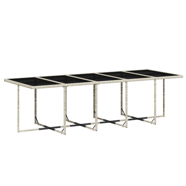 vidaXL 11-dijelni vrtni blagovaonski set s jastucima svijetlosivi