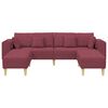 vidaXL Tkaninska sofa s jastukom Vinska crvena 208 cm tkanina