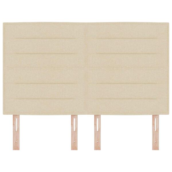 vidaXL Uzglavlje s uzglavljem Krema 144 cm Lažna koža