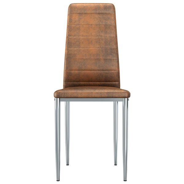 vidaXL Trpezarijske stolice 2 pcs Smeđa 41.5 x 48 x 99 cm