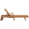 vidaXL Ležaljka za sunčanje Smeđa 195 x 59 x 78,5 cm Čvrsto teak drvo