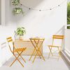 vidaXL Sklopivi bistro set 3 pcs Senf Čelik