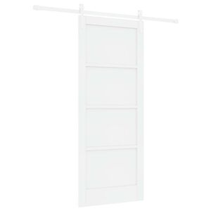 vidaXL Klizna vrata Bijela 83 x 202 cm Masivna borovina