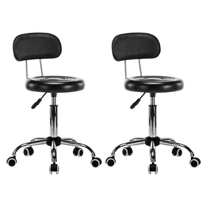 vidaXL Okretne salonske stolice 2 kom od umjetne kože crne