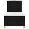 vidaXL LED Box Spring Krevet s madracem Crna 100 x 200 cm tkanina