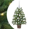 vidaXL Umjetno božićno drvce s 150 LED svjetlima Zelena 75 cm PE i PVC