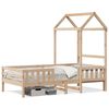 vidaXL Okvir kreveta s krovom 75x190 cm masivna borovina